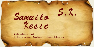 Samuilo Kesić vizit kartica